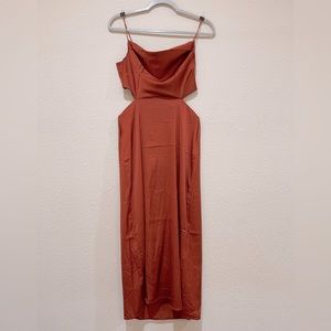 Cutout slip dress